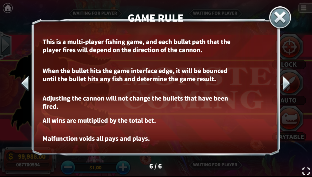 The Deep Monster Game Rule